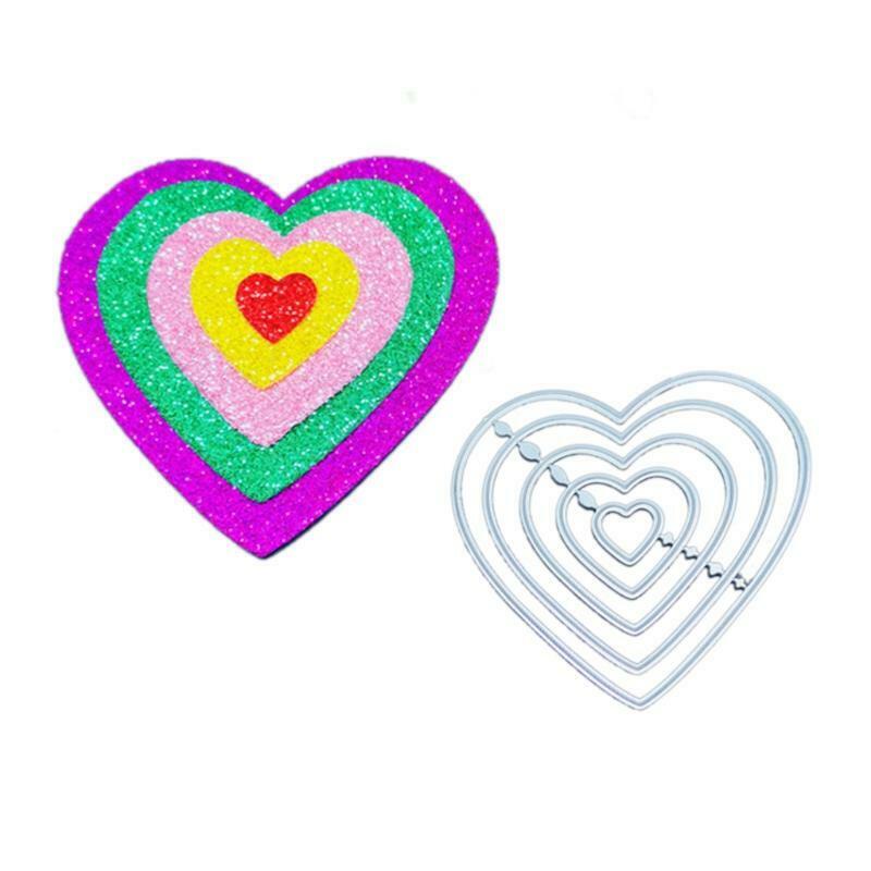 Heart-shaped Cutting Dies Set for Cards Scrapbooking and Stamps