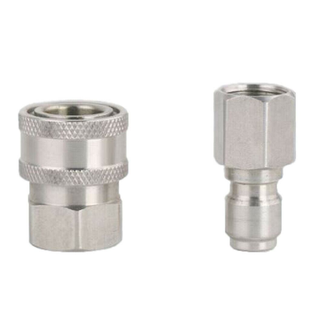 2Pcs Stainless Steel 3/8 Male Female   Combination Water Hose