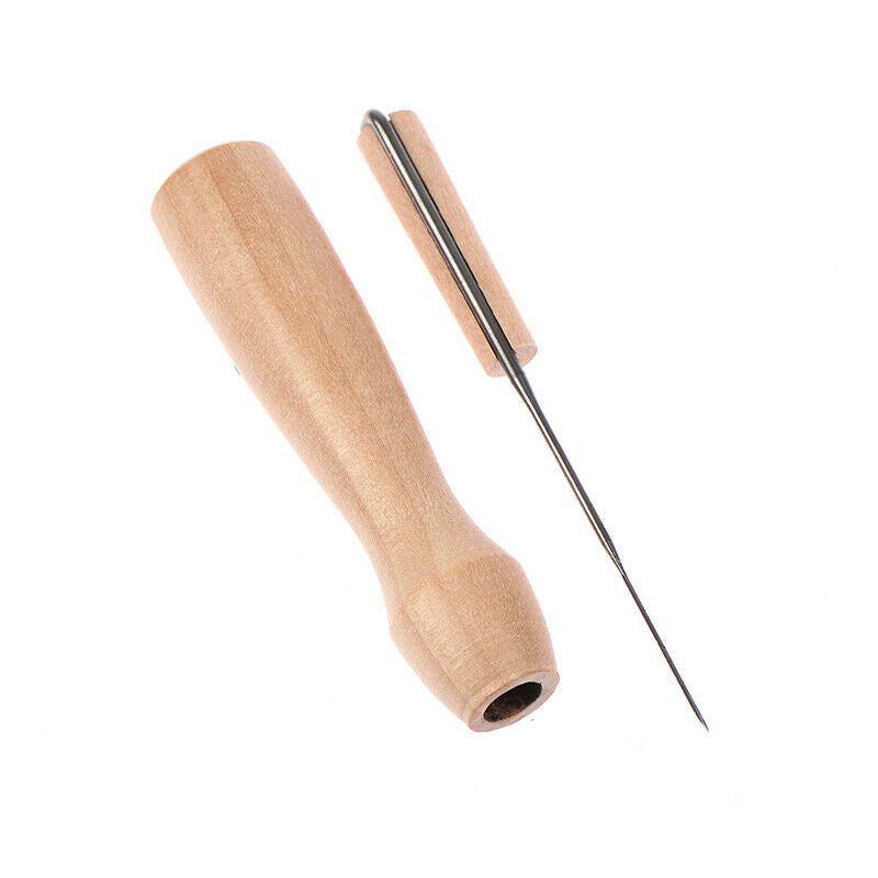 Wooden Handle Holder with Felting Needles DIY Craft Sewing Needlework Fel.l8
