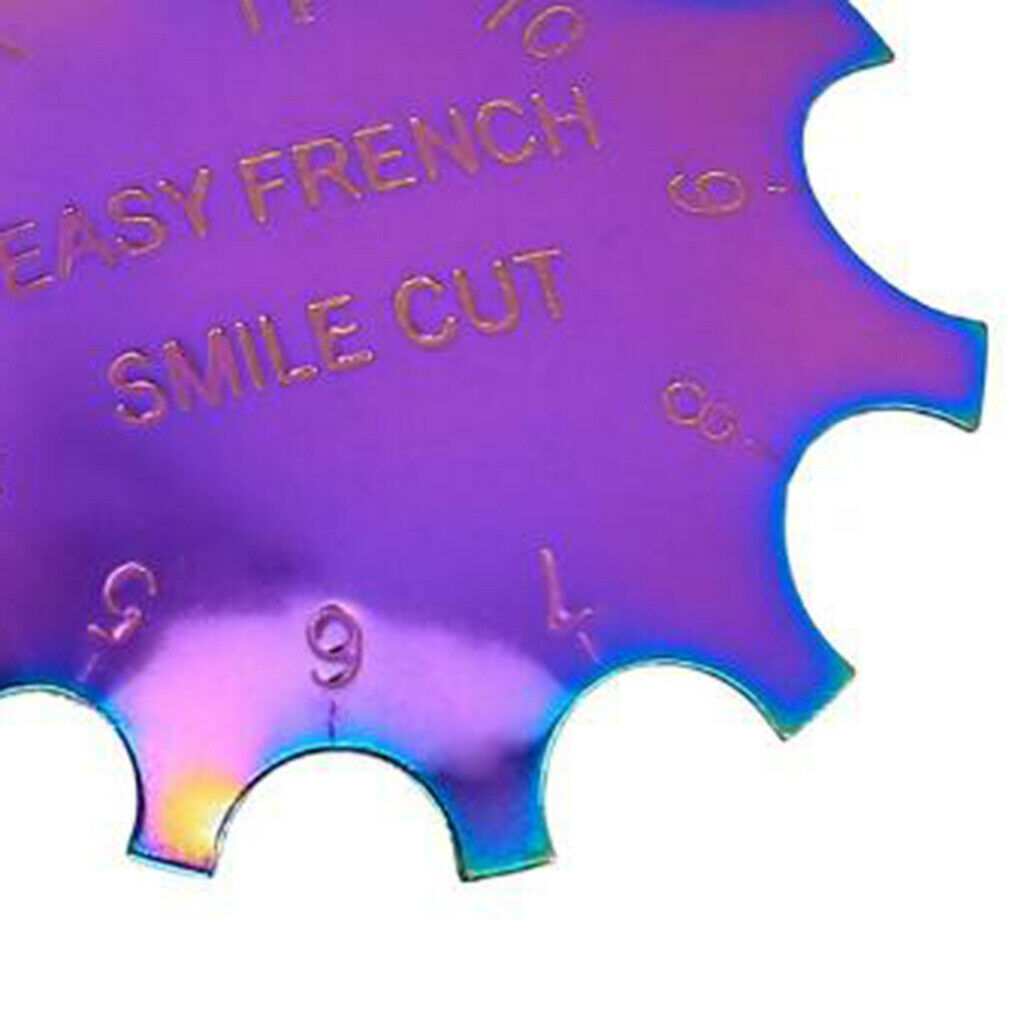 Stencil Nail Cutter Simple C-Shape Smile Line Edge Cutter 11 Sizes Stencil