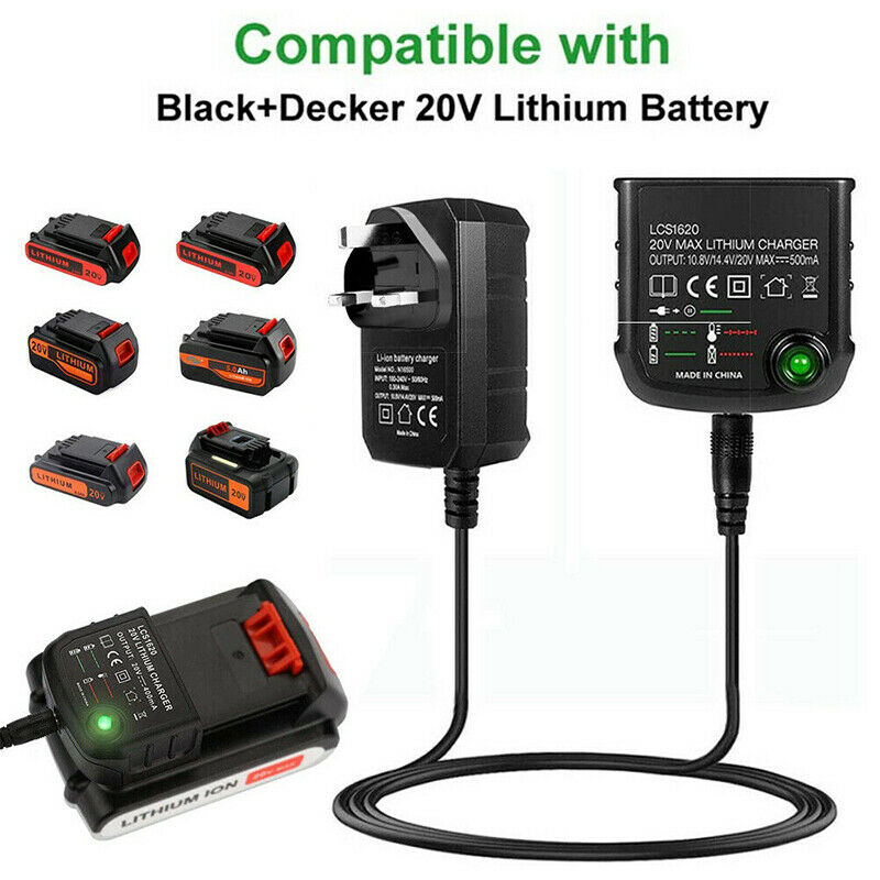 For Black&Decker LBX20 20Volt Li-ion Battery Charger LB20 LB2X4020 LCS1620 Part