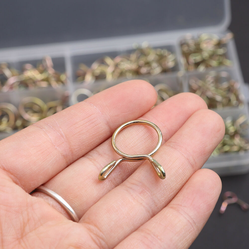 250Pcs M5 Mm-14 Mm Air Pipe Clamp Sorting Kit Spring Clamp Fuel Hose