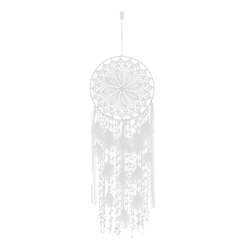 Boho Dream Catcher Circular with Feather Wall Hanging Wedding Ornament Gift