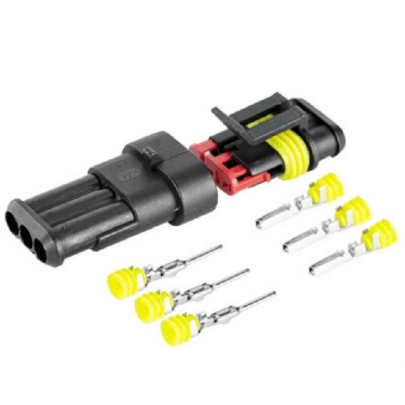 10 Sets of 3-Pin Waterproof Electrical Connector Series Terminal Waterproof N8X6