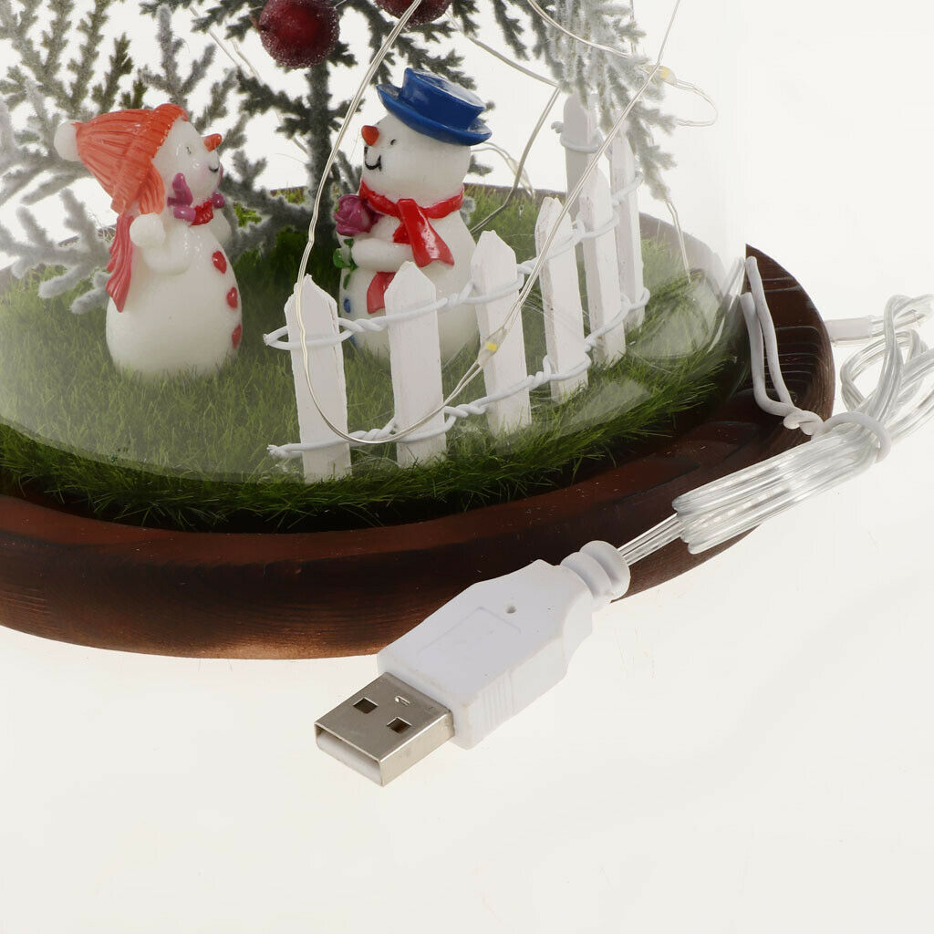 USB Glass Cover Led Micro Landscape Light, Christmas Gift Table Decoration
