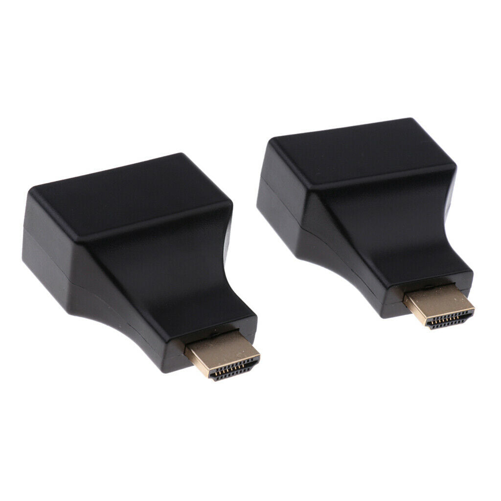 1 HDMI To 2 RJ45 Networking Ethernet Cable Extension Connector Adapter