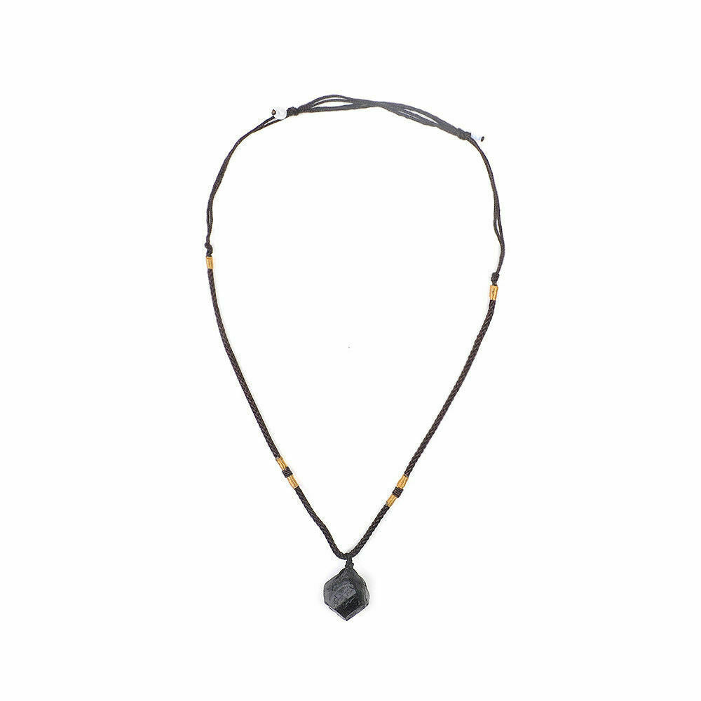 Women Men Natural Tourmaline Stone Pendant Necklace Crystal Gem Specimen New