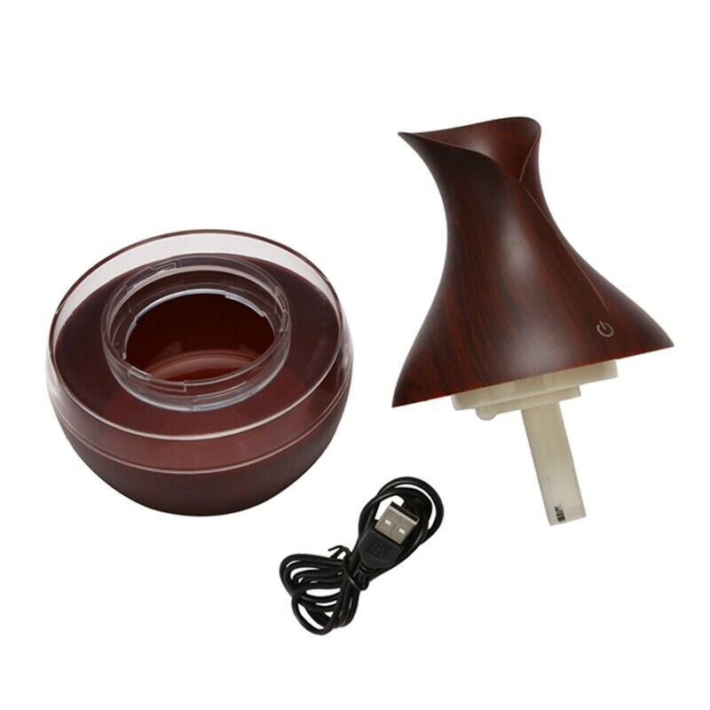 300 Ml Ultrasonic Air Humidifier Aroma Essential Oil Diffuser With Wood Grain G4