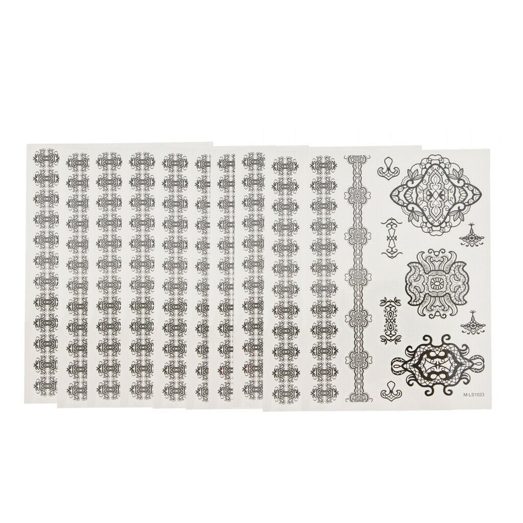 Temporary Flash Tattoo Inspired Stickers Transfer Stencil Paper Removable LS1023