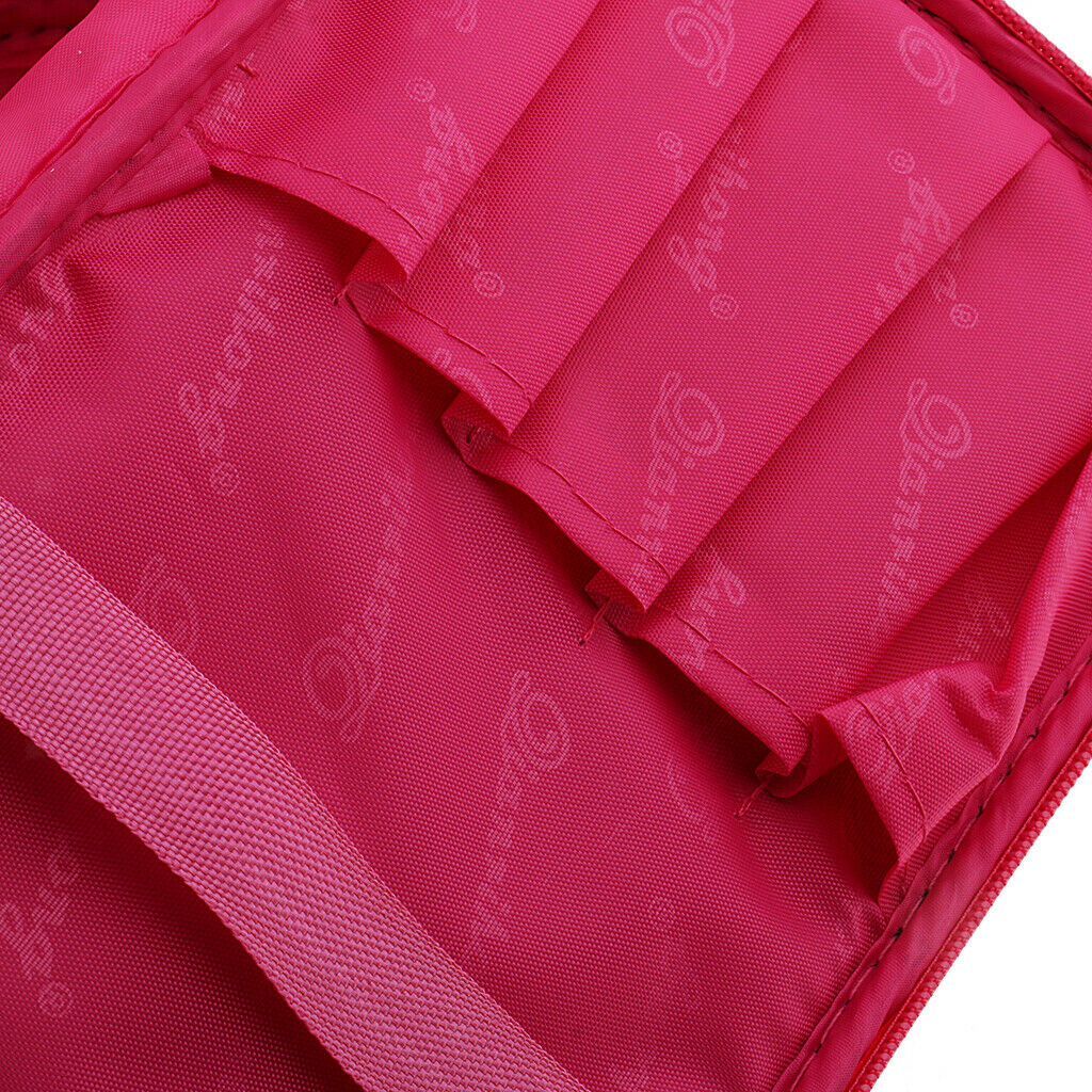 Travel Makekup Box Bag Cosmetic Pouch Holder Toiletry Organizer Zip Rose Red
