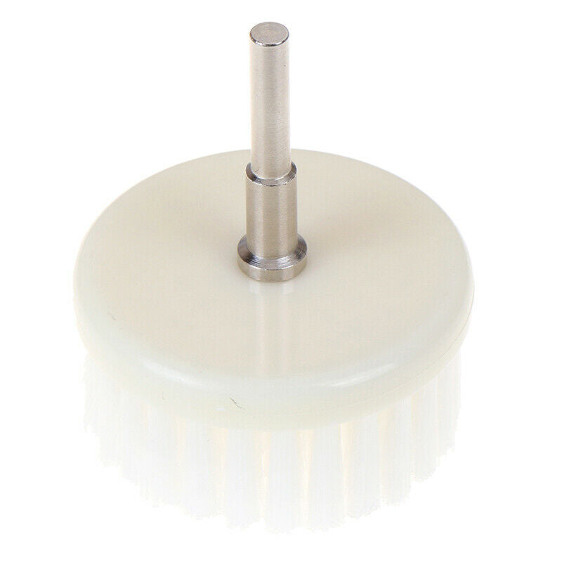 60mm White Soft Drill Powered Brush Head For Cleaning Car Carpet Bath Fab.l8