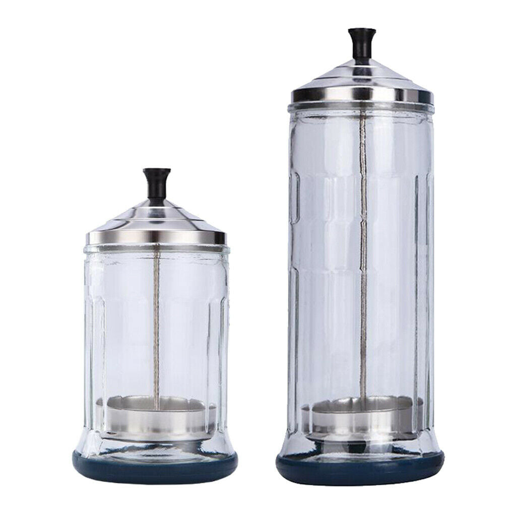 2pcs Disinfection Jar Container Sanitizing Germicide Jars for Barber Salon