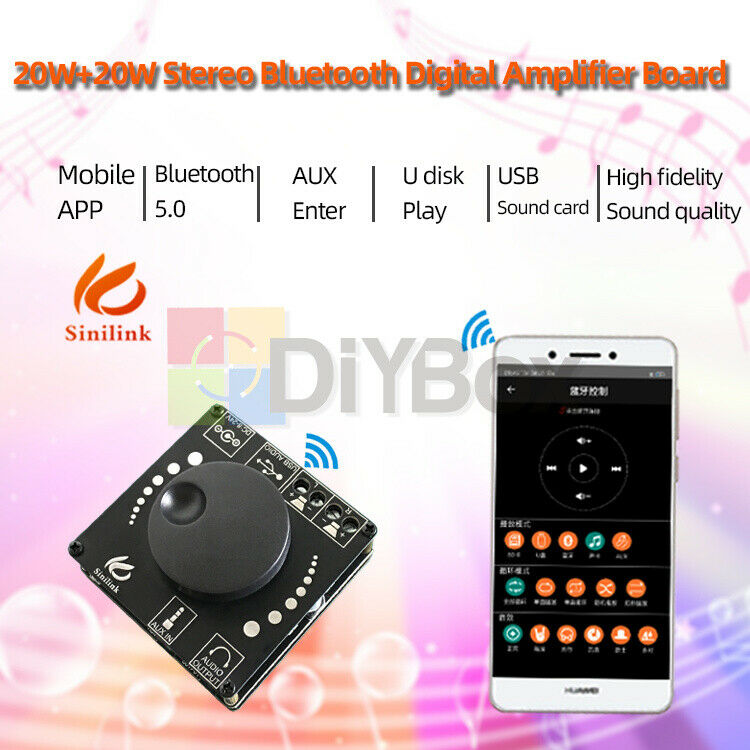 AP15H 20WX2 Stereo Bluetooth High Power Digital Amplifier Board Module 12V 24V