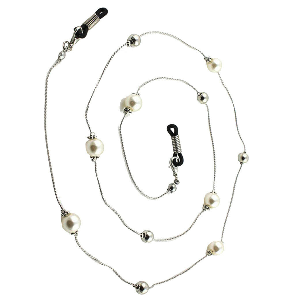 2pcs Beads Eyeglass Holder Strap Eyeglass Chains Sunglasses Spectacles Cords