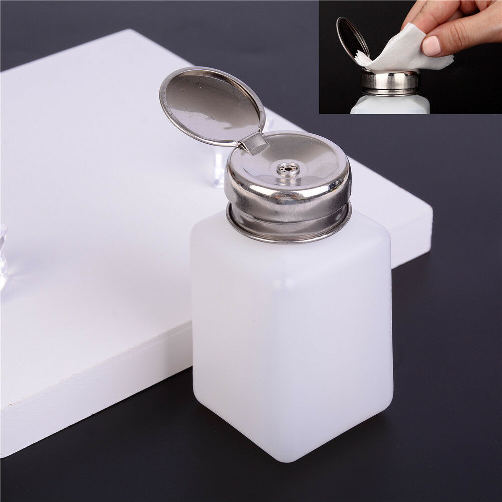 1Pc Nail Polish Remover Cleanser Dispenser Empty Acetone Pump Bottle Contai_BDA