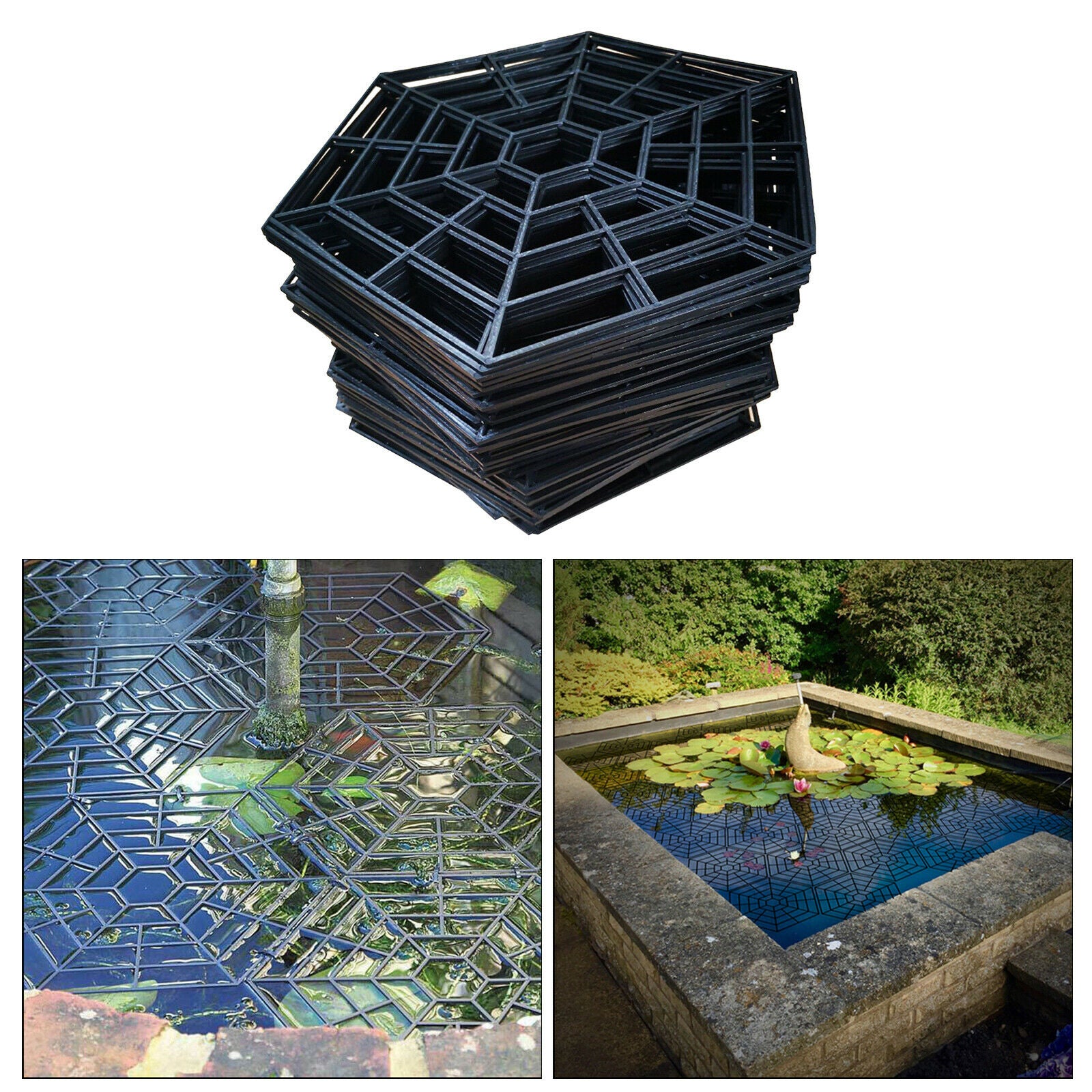 20/Set Plastic Fish Guard Grid Protective Guard Netting Pond Protector Cover