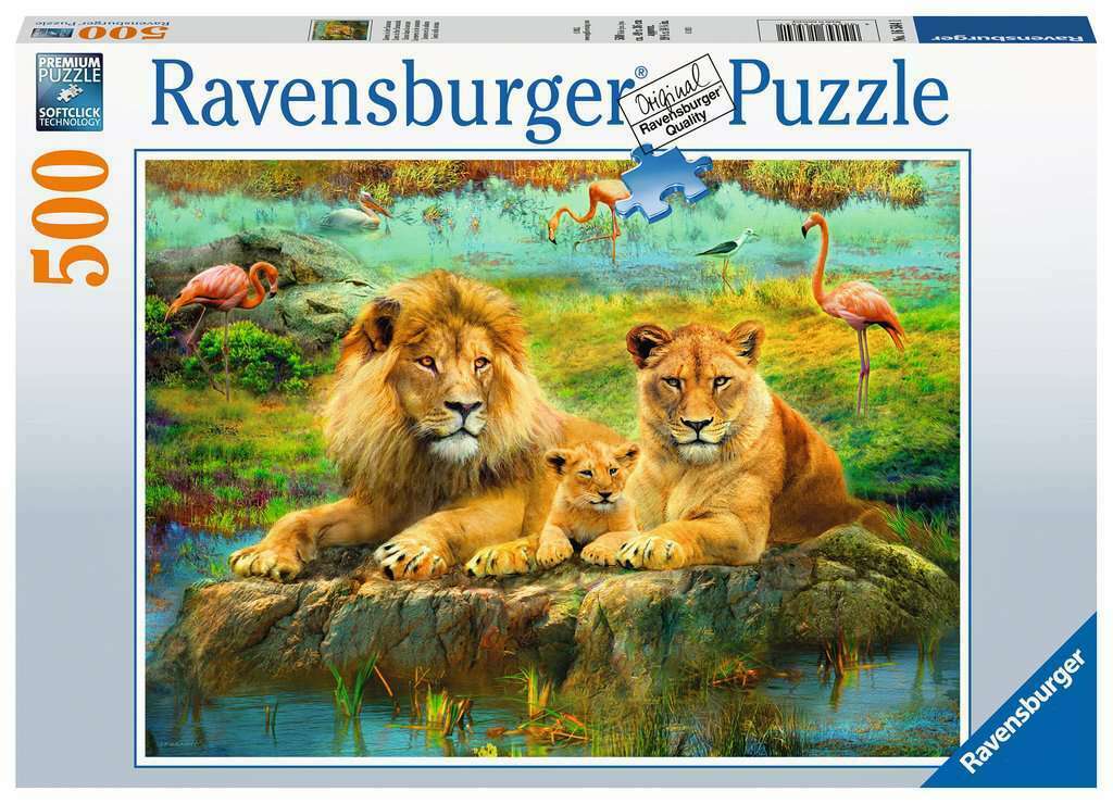16584 Ravensburger Lions of the Savannah Jigsaw Puzzle 500pc Suitable for Age 10