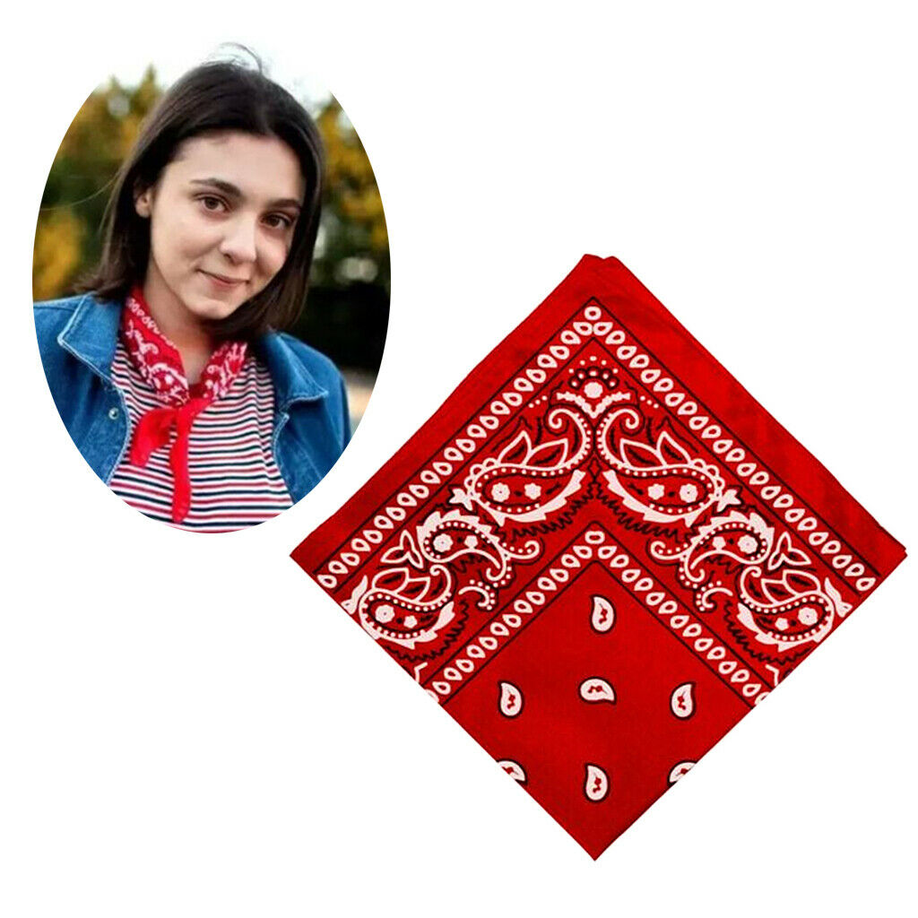 6 Pieces Novelty Paisley Print Bandana Head Wrap Neck Hair Band Set 22x22"
