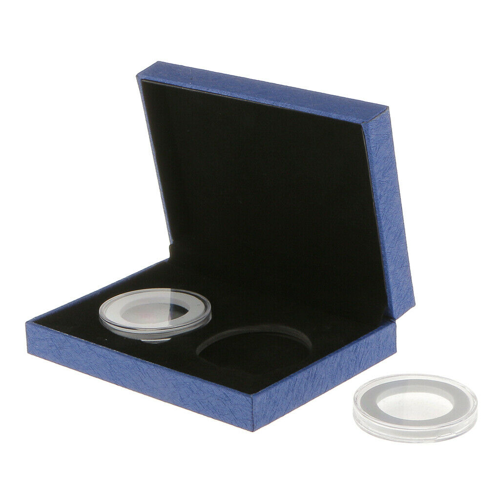 2 Pcs Commemorative Coin Holder Boxes for 3 Cions Holes for 38mm with NO COIN IN