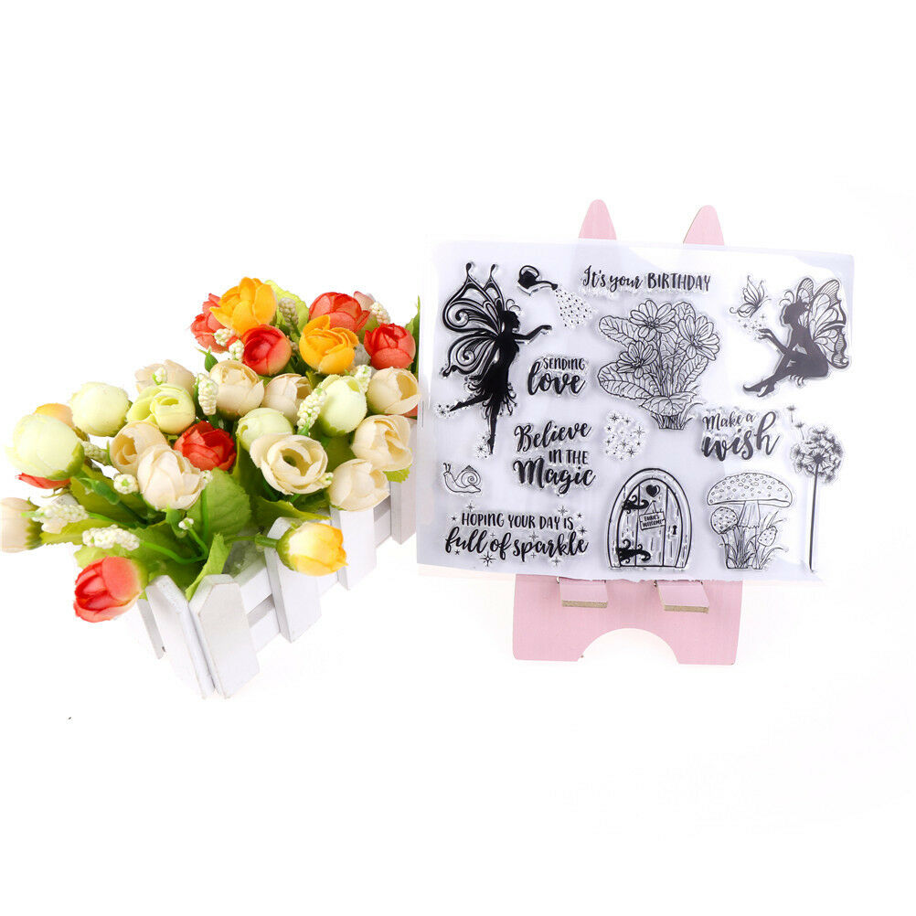 Transparent Clear Silicone Stamps Fairy for DIY Scrapbooking Card Making .l8
