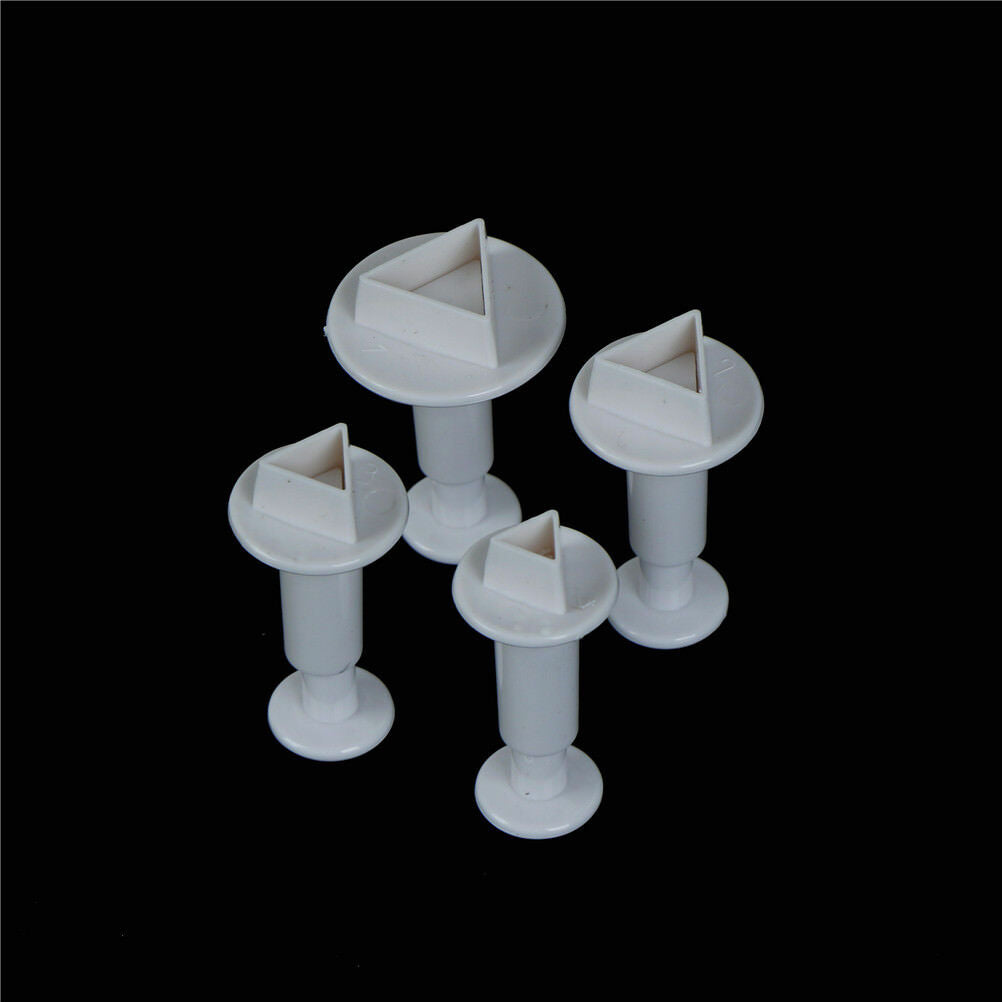 4pcs Triangle Plastic Cookie Cutter Fondant Cutter Mold Cake Decorating T.l8