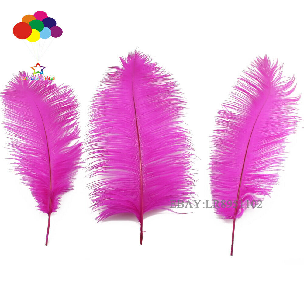 50pcs 10-12Inch Rose Home Decor Wedding Arrangement decoration Ostrich Feathes