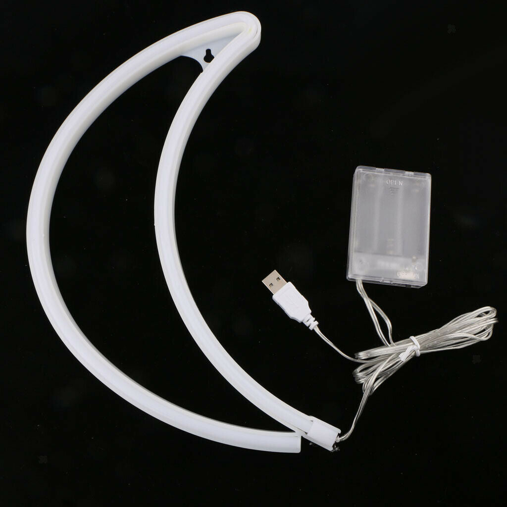 LED Night Light Bedside Table Lamp Bedroom Wall Decor  Warm White Moon