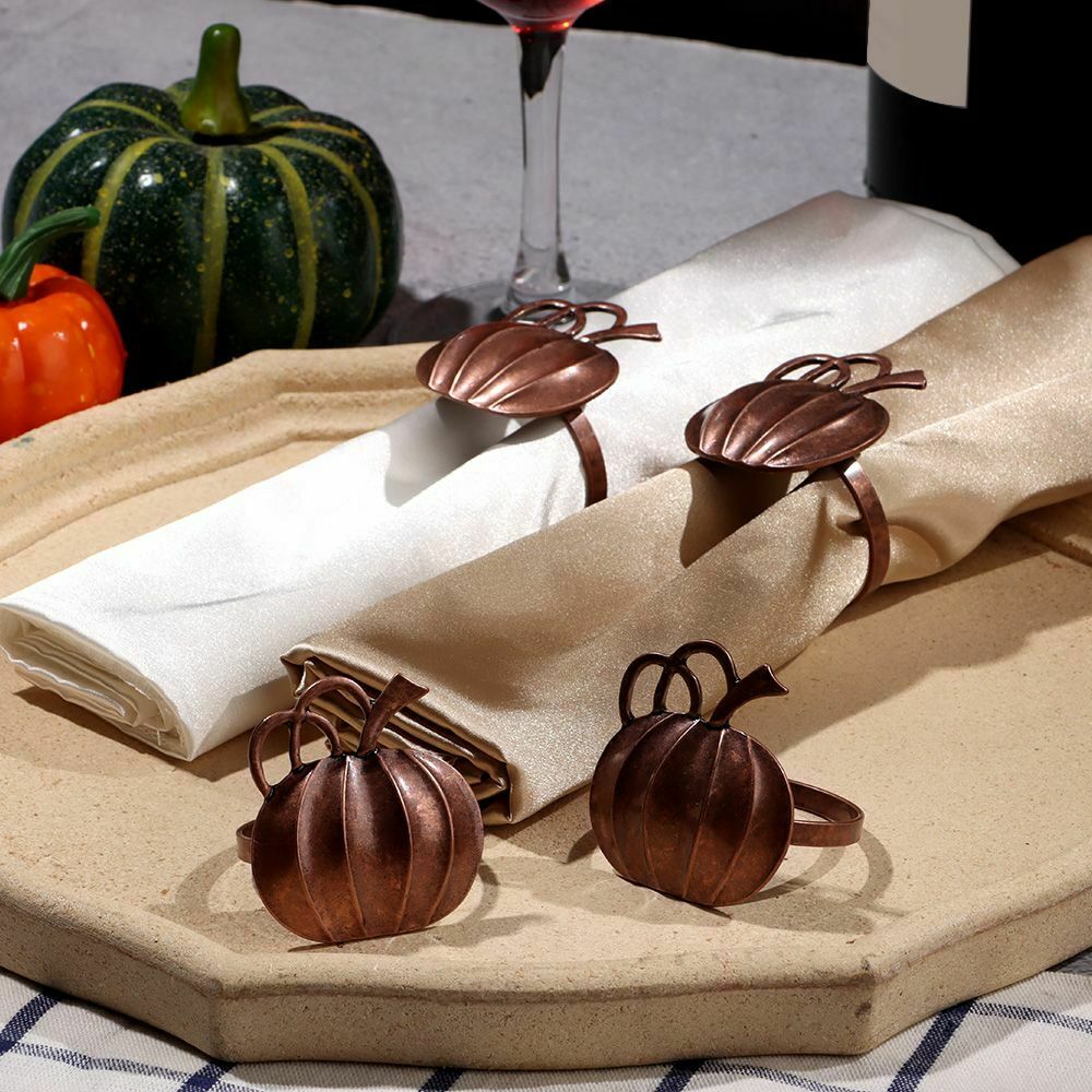 Bronze Weddings Napkin Holders Dinner Tables Rings Pumpkin Napkin Ring Fall