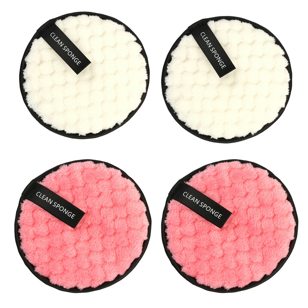 4pcs Face Cleaner Facial Wash Sponge Pads Cosmetic Makeup Remover Puff 12cm