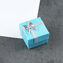 6Pcs Bowknot Square Small Ring Box Jewelry Gift Packaging Case Storage Wedding