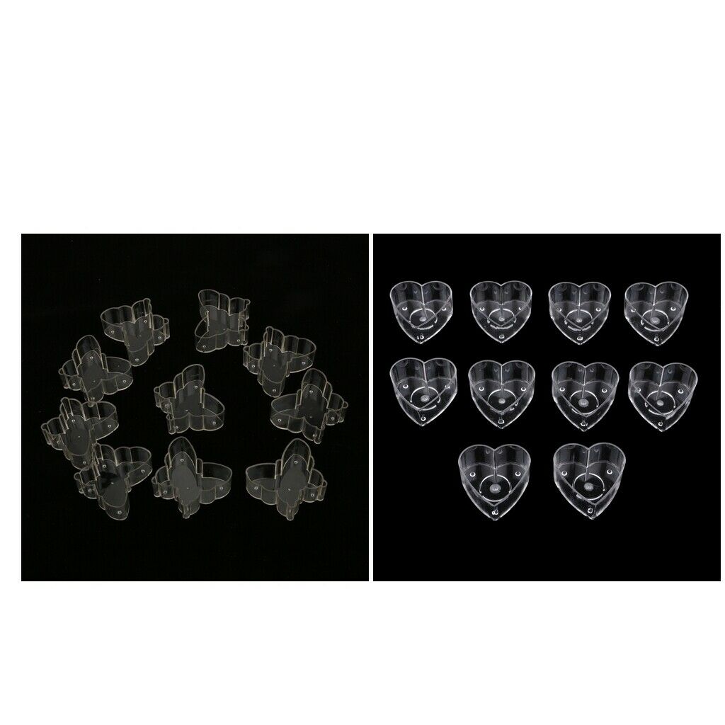 20pcs Transparent Butterfly Shape Tea Light Cups Wax Container Dating Decor