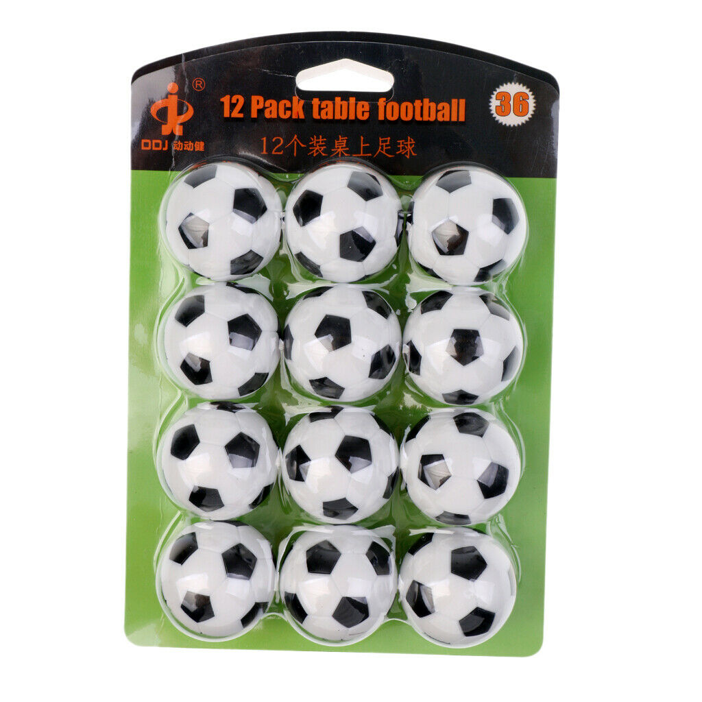 12Pcs/Pack 36mm Foosball Replacement Mini Table Soccer Balls