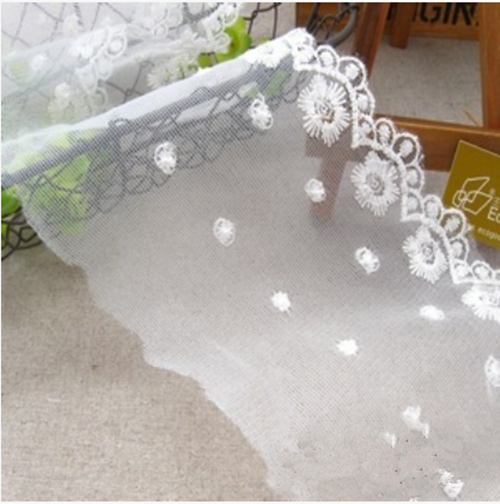 5 Yards Floral Lace Trim Embroidered Soft Tulle Lace Trim decoration