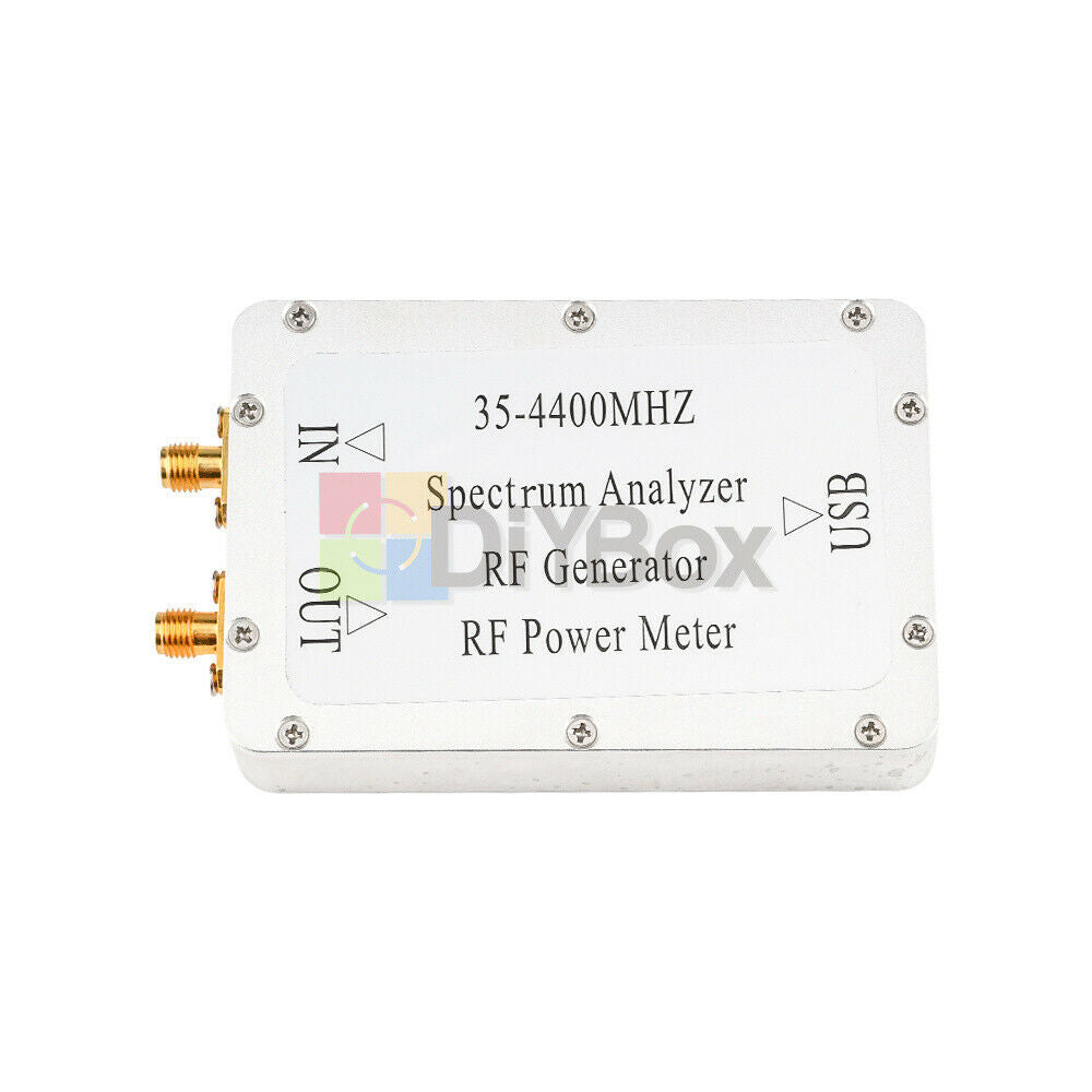 Spectrum Analyzer  Sweep Signal Source 35-4400MHz RF Power Meter CNC Shell