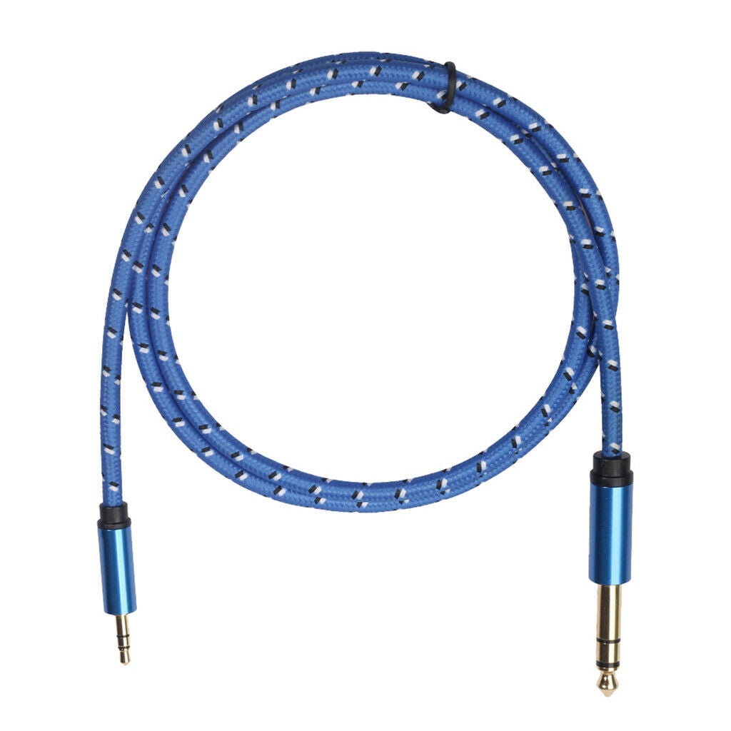 6.35mm to 3.5mm 1/8" Male to Male Cable for iPod Amplifier PC Guitar Mixer