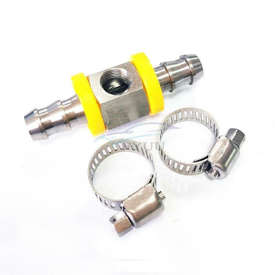 1 Set Universal 3/8â€Fuel Line Fuel Pressure Gauge Sensor T-Fitting Adapter