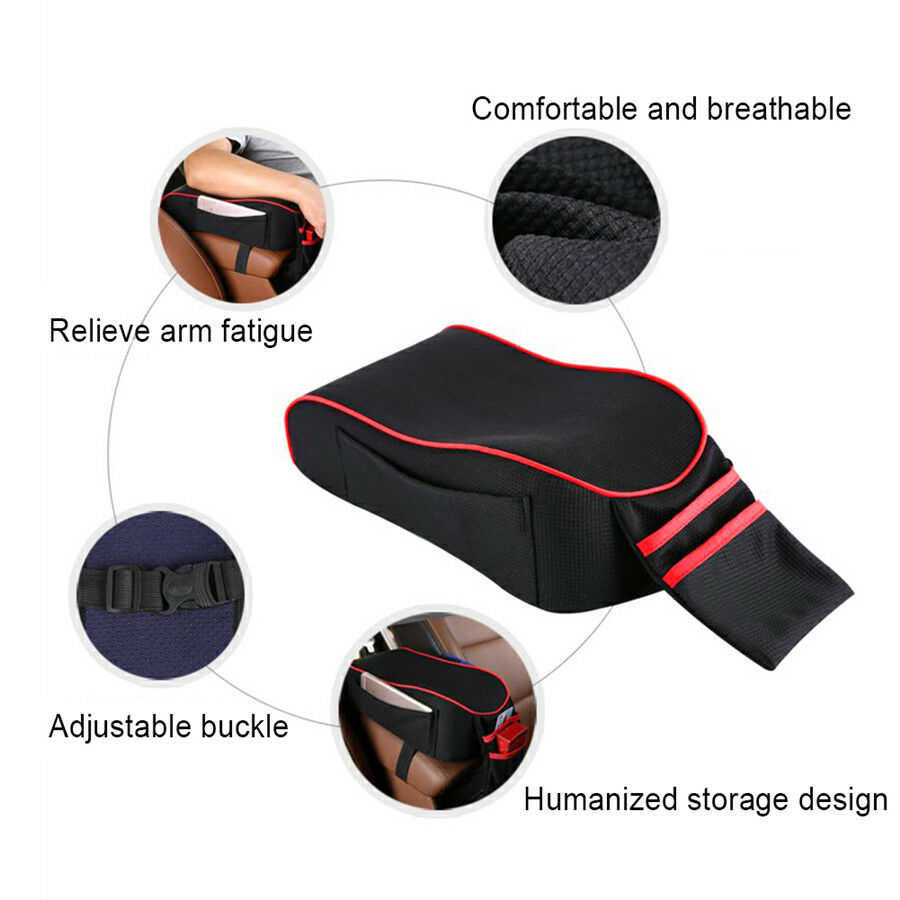 Car Armrest Cushion Pad Center Console Memory Foam Rest Pillow Armrest Support