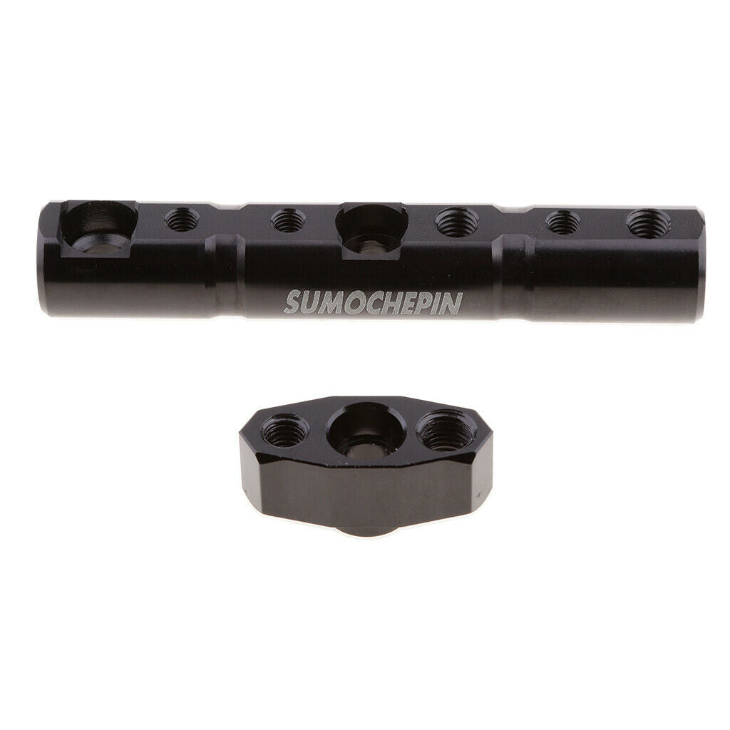 8mm Universal Motorcycle Scooter Multi-function Extended Crossbar Black