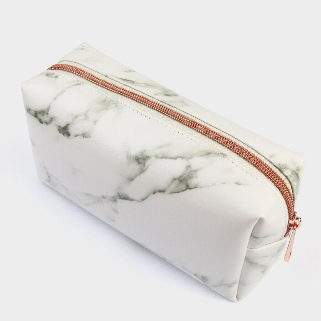 Zipper Marbling Makeup Storage Bag Cosmetic Organizer Pouch-PU