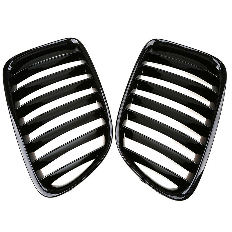 Black Front Bumper Kidney Grille Cover Fits For BMW E84 X1 Series 09 10-2015