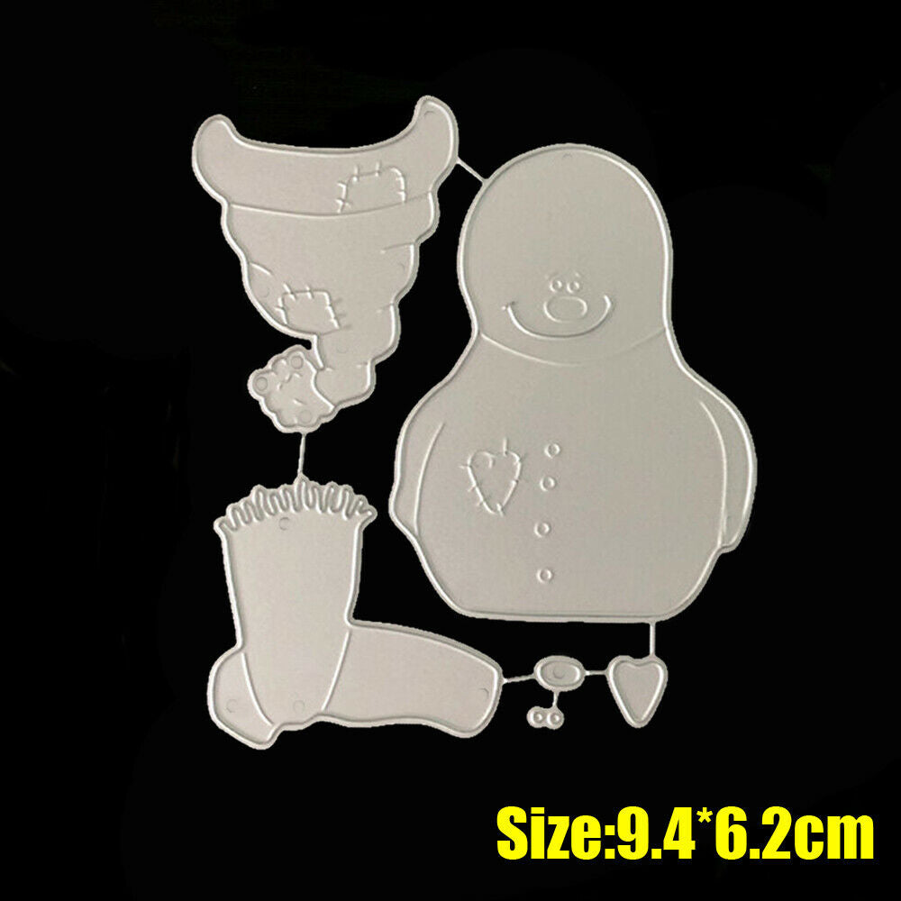Christmas Snowman Metal Cutting Die Stencils Scrapbooking Embossing Card DIY