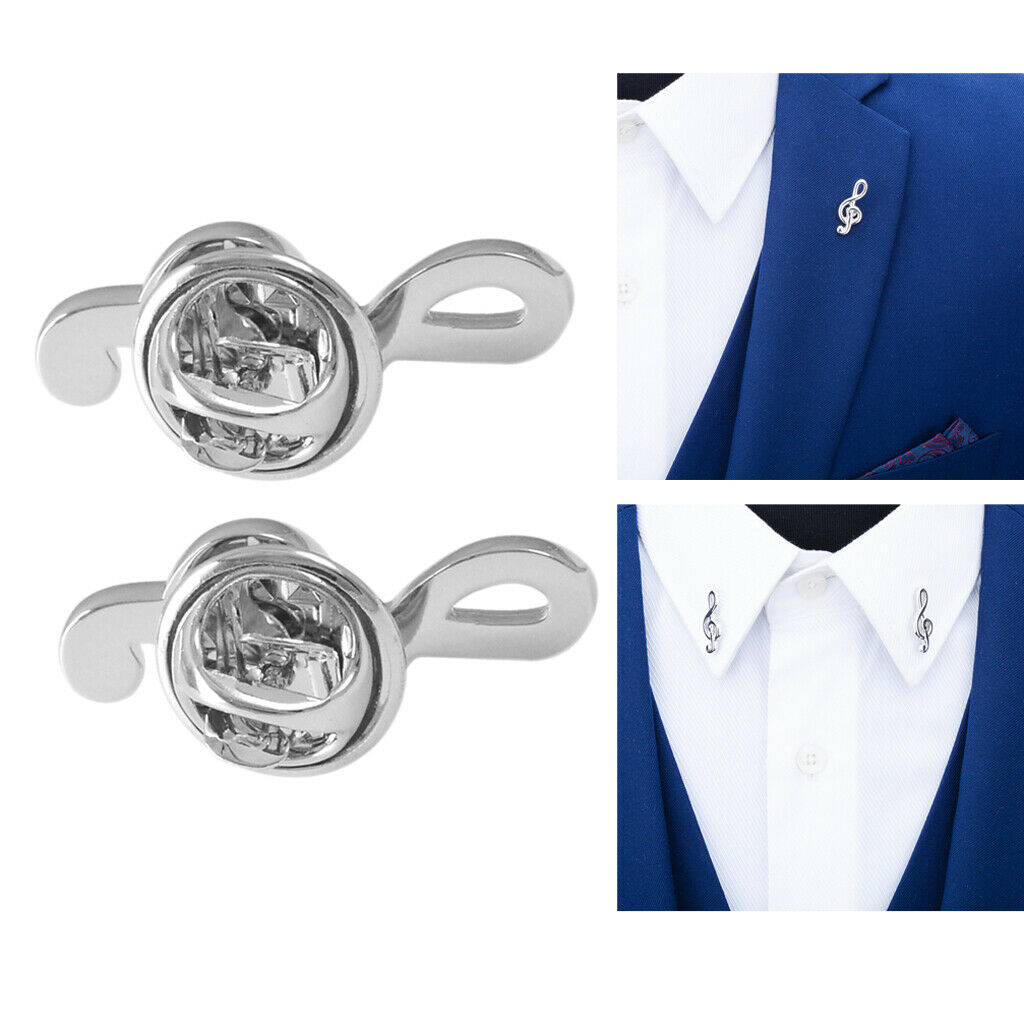 2x Christmas Brooch Musical Note Corsage Banquet Scarf Pin Wedding Ornaments