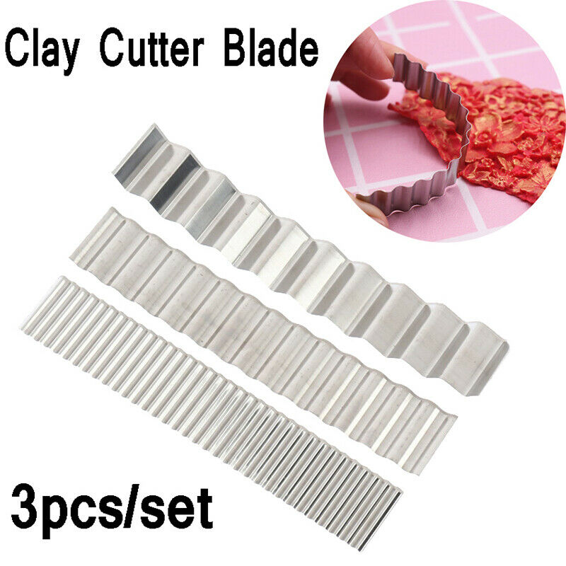 3Pcs/Set Clay Cutter Pottery Flexible Wavy Blade DIY Sculpting Ceramic Tool