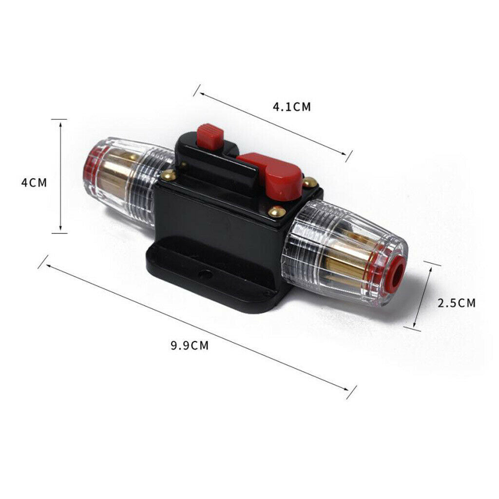 12V 60A Car Audio Inline Circuit Breaker with Manual Reset Switch Fuse Holder