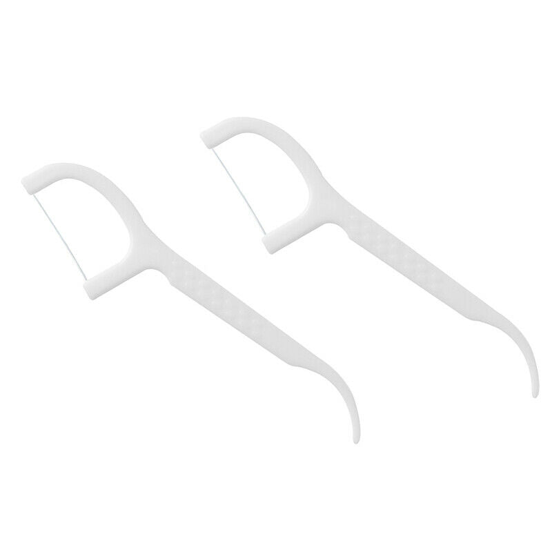 50pc Dental Floss Flosser Picks Teeth Toothpicks Stick Oral Cleaning Gum .l8