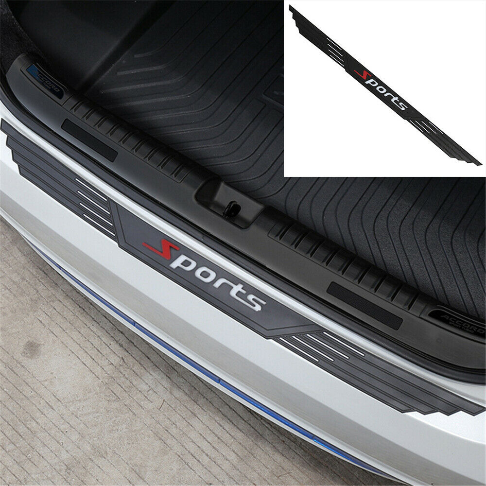 Black Rubber Car Rear Guard Bumper Scratch Protector Non-slip Pad Sport Look 1x