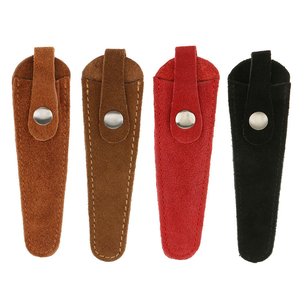 Durable Artificial Leather Hair Cutting Scissors Sheath Pouch Bag - Black