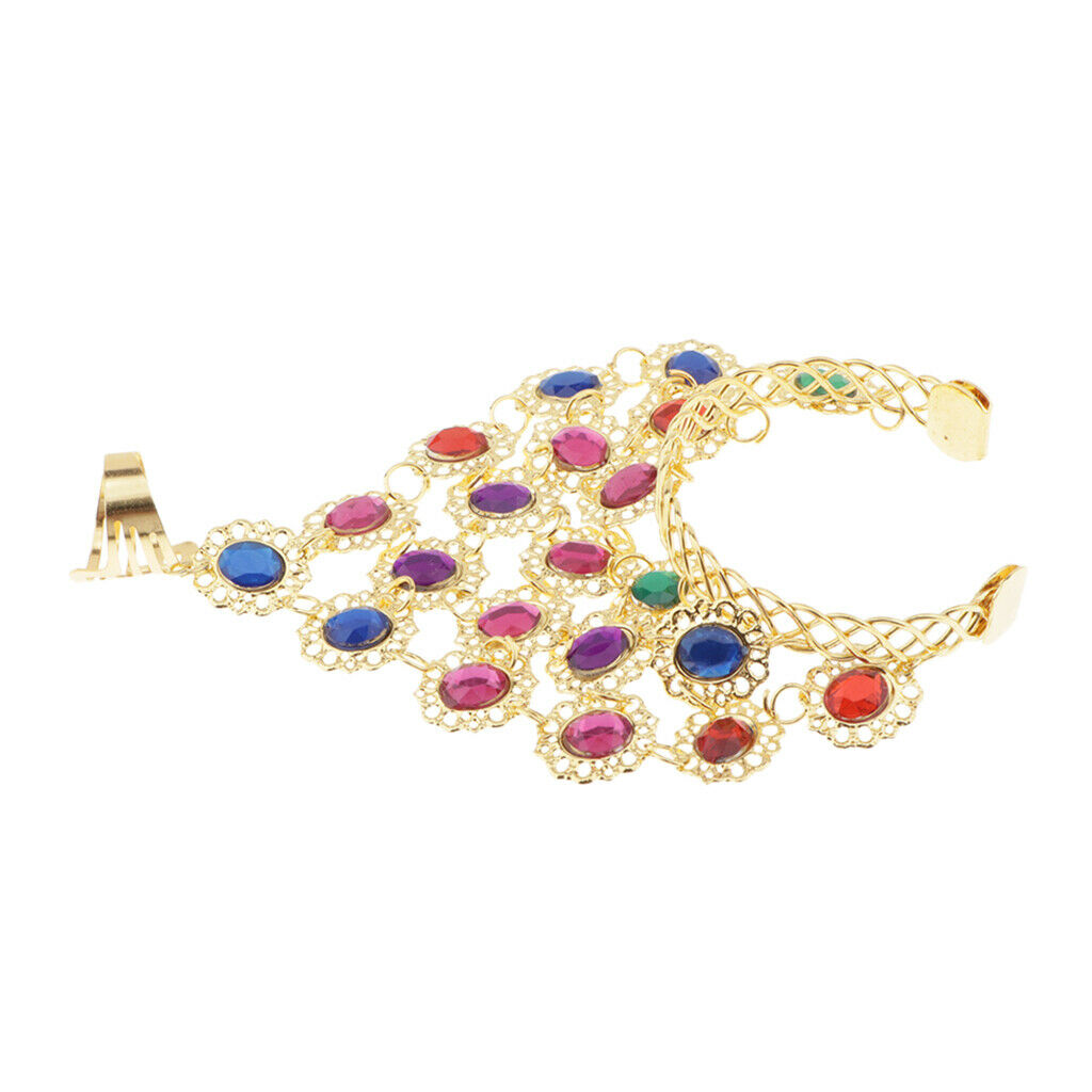 2pcs Women Charment Bracelet Belly Dance Bracelet Anklet Cuff