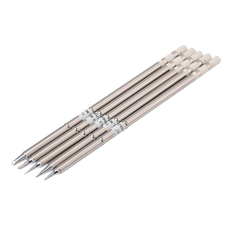 5Pcs/Lot Series Solde Iron Tips for HAKKO T12 Handle DIY Kits LED Vibration SwA4