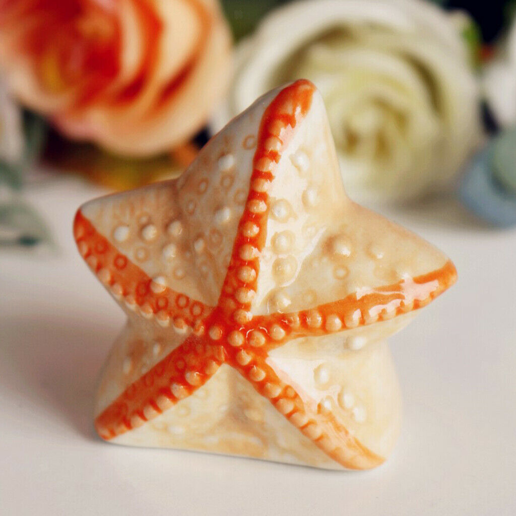 Starfish Ceramic Salt Shaker - Sea Ocean Style Salt and Pepper Shaker Cruet